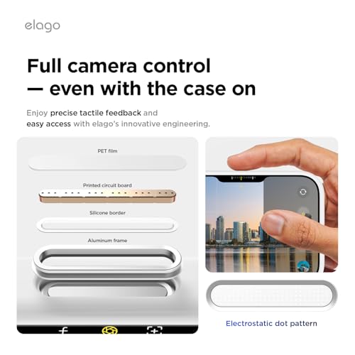 Image of elago for iPhone 17 Pro Max Case, Premium Magnetic Silicone Case, Compatible with MagSafe, Liquid Silicone Material, Protective Cover, Shockproof, Slim Phone, 6.9 inch (White)