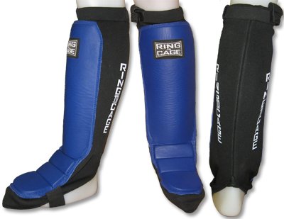 Grappling Shin Instep - Coverd Back for MMA, Muay Thai, Kickboxing - RED - X-Large