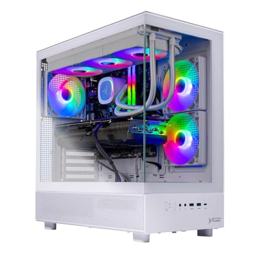 Skytech Gaming Azure 3 Desktop PC, Intel i7 14700F 2.1 GHz (5.3GHz Turbo), NVIDIA RTX 5070 12GB, 1TB Gen4 NVMe SSD, 32GB DDR5 RAM 5200 RGB, 850W Gold ATX 3 PSU, 360mm ARGB AIO, Wi-Fi, Win 11