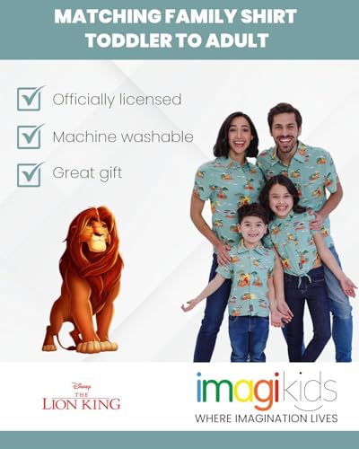 Image of Disney Lion King Girls Matching Family Hawaiian Button Down Shirt Toddler to Adult Sizes (2T - 2XL)