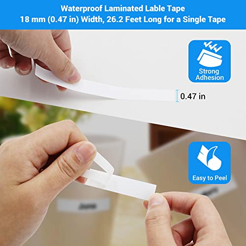 Labold Compatible Tz Tape 12Mm 0.47 Laminated White 10Pack,Replacement For Brother P Touch Label Tape,Replacement For Tz-231/For Tz231 In&Outdoor,Waterproof,For Ptd210 Pt-D210 Pth110 Ptd400 26.2Ft #TOP4