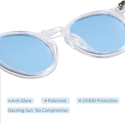Long Keeper Retro okrągłe okulary przeciwsłoneczne z polaryzacją męskie damskie małe okrągłe okulary przeciwsłoneczne klasyczne odcienie vintage unisex ochrona UV400 okrągłe okulary przeciwsłoneczne