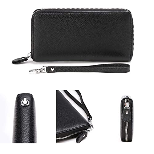Womens Wallet RFID Blocking Genuine Leather Zip Around Wallet Clutch Wristlet Travel Long Purse for Women3