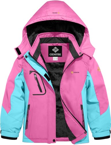 GEMYSE Mädchen Skijacke wasserdicht Winterjacke winddicht Fleece...