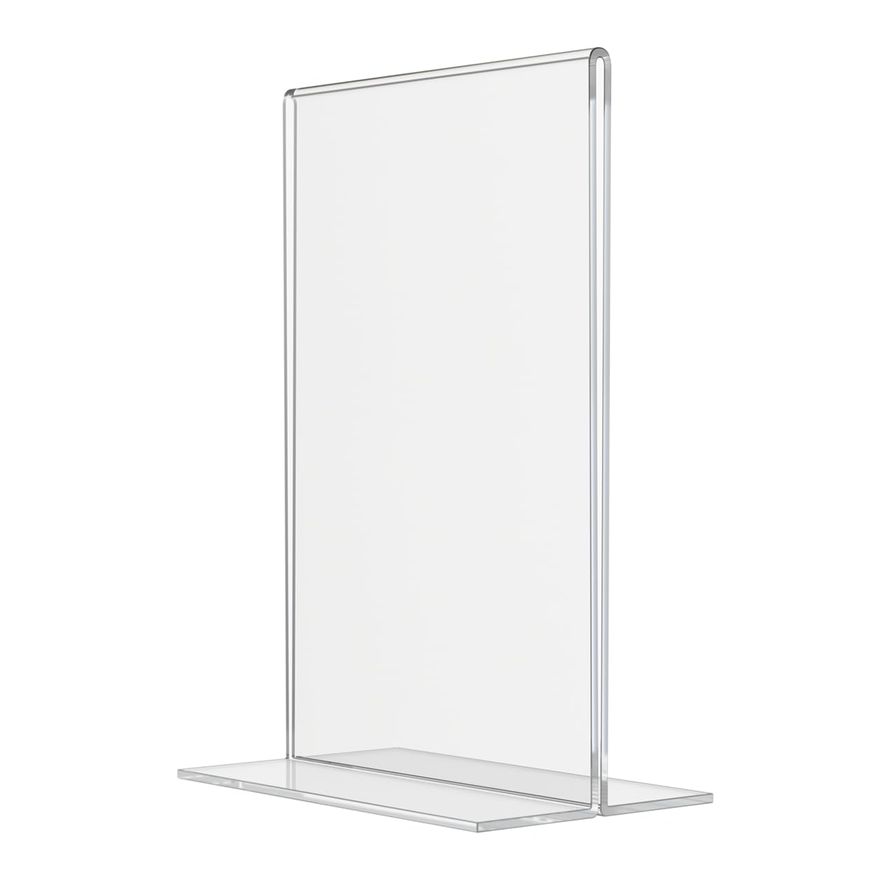 Acrylic Sign Holder for 4" x 6" Literature Double Sided Upright Bottom Load Clear Graphic Image Display for Countertops in Retail Stores Reception
