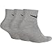 Nike Everyday Plus Cushioned Ankle Socks, Carbon Heather/Black, L, 3 Pairs