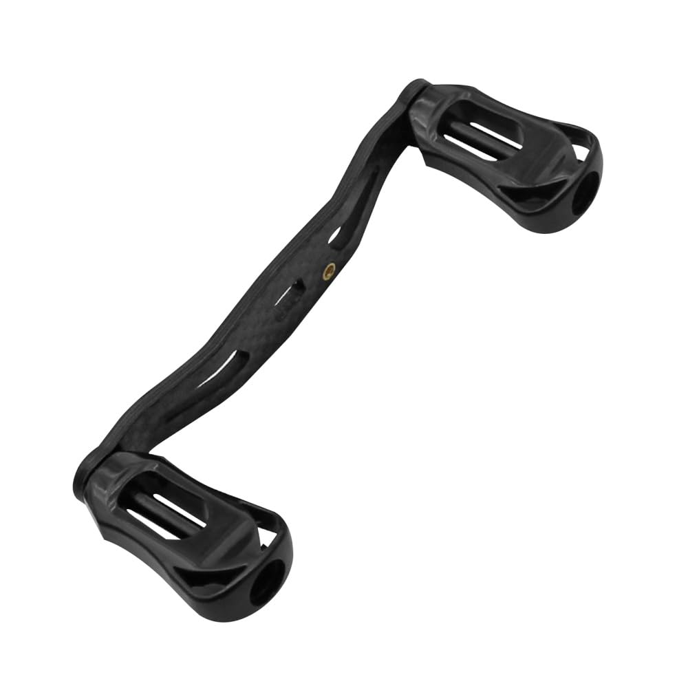 Fishing Reel Handle, Carbon Fibre Fishing Reel Rotary Handle Double Rocker Replacement Accessories for Outdoor Fishing