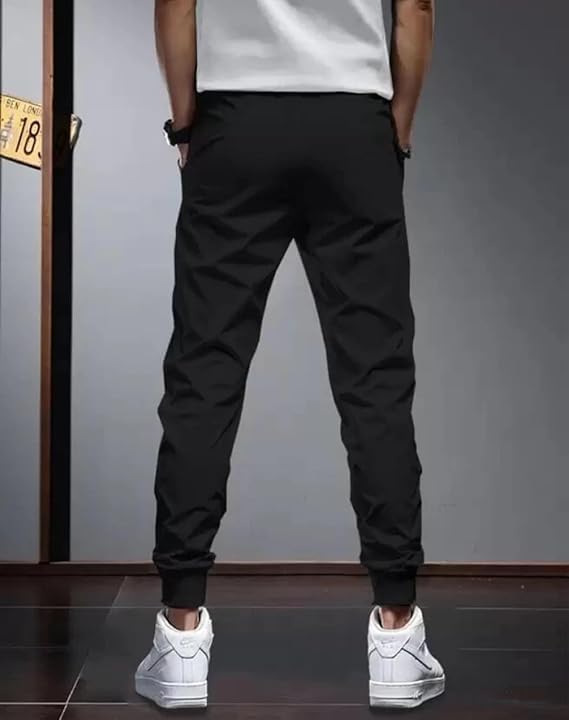Image of Track Pants for Mens || Joggers for Mens || Men's Sports Regular Fit Polyester Track Pant with Two Side Zipper Pockets