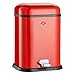 Produktbild WESCO Single Boy Abfallsammler aus hochwertigem Metall in der Farbe Rot mit einem Volumen von 13 Litern / Mit Fußtritt under 5 gallons