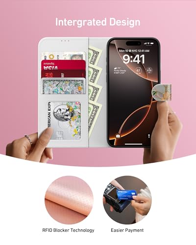 DEENAKIN for iPhone 16 Pro Wallet Case, Card Slots Holder + Cash Clip - image 2