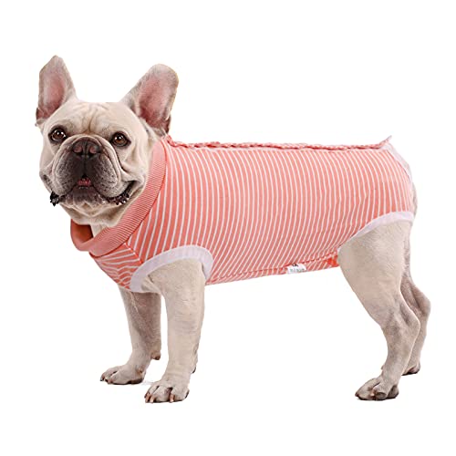 Image of SAWMONG Recovery Suit for Dogs After Surgery Professional, Dog Spay Surgical Suit for Female Dogs, Dog Onesie Bodysuit for Surgery Male Substitute E-Collar Cone, Pink, X-Large