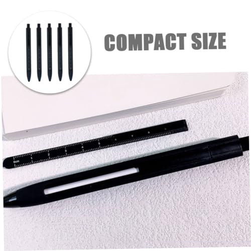 Bolígrafos de tinta gel 0.5mm punta fina negro 5 unidades miniatura 3