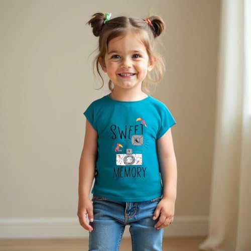 Image of NammaBaby Baby Girl Pure Cotton Hoseiry Regular Fit T-Shirt Top Tshirt - Pack of 3