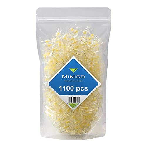 MINICO Zigarettenfilter | Zigarettenfilteraufsatz | Zigarettenfilterhalter | Teerfilter | Mikro-Filtrationssystem | Regular | Tasche | 1100 Stück | 8mm Cover