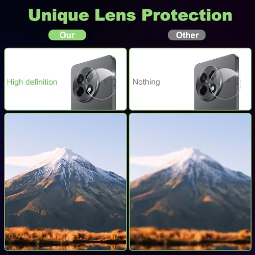 for OnePlus 13R Screen Protector with Camera Lens Protector, 9H Hardness Anti-Scratch Tempered Glass flim, Case Friendly, Anti-Scratch (3+3 PACK)