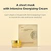 ISOI Intensive Energizing Cream Premium Sheet Mask for Skin Elasticity & Firmness, Infused with High-Moisturizing & Nourishing Firming Cream, Korean Face Mask (4EA)