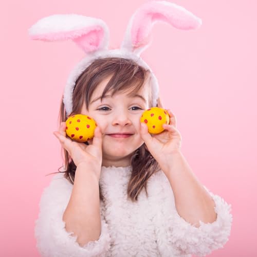 Max Fun 16Pcs Easter Bunny Ears Headband Rabbit Ears Headband Easter Plush Bunny Headband for Kid‘s Easter Party Favors by Max Fun - Used condition - Image 5