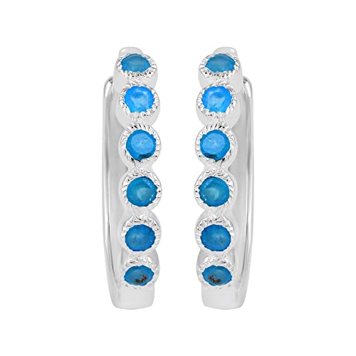 Créoles argent 925 avec pierres naturelles multicolores pour illuminer vos tenues