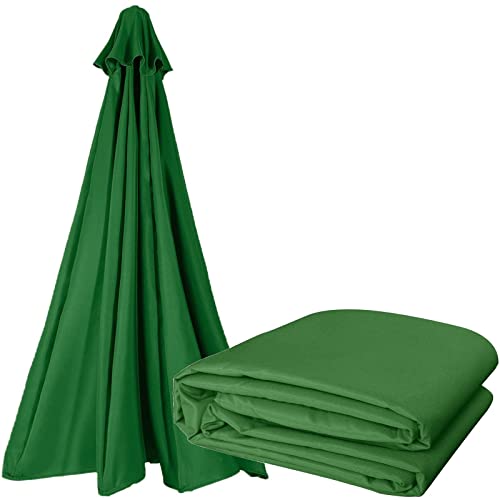 Toile de parasol de rechange 300cm verte pour ombrager vos repas