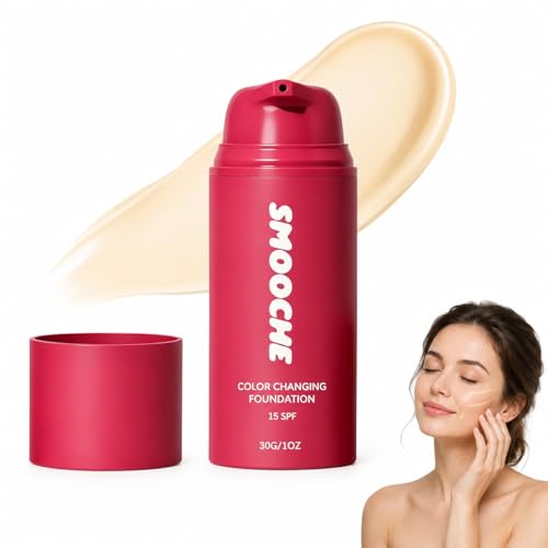 Foundation Korean Colour Changing Foundation 30ML Self-Adjusting Liquid Face Foundation for All Skin Tones Natural Coverage Makeup Flawless Finish Skin-Adaptive Formula for All Skin Types