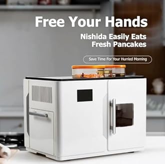 Fully Automatic Roti Maker, Electric Chapati & Tortilla Pan Machine for Flatbreads, Naan, and Pancakes, One Touch Operation for 20 Pieces at Once Perfect for Chapati, Corncakes