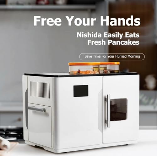 Fully Automatic Roti Maker, Electric Chapati & Tortilla Pan Machine for Flatbreads, Naan, and Pancakes, One Touch Operation for 20 Pieces at Once Perfect for Chapati, Corncakes