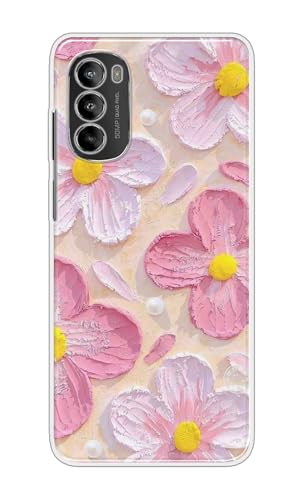 Image of COBERTA Printed Back Cover for Motorola Moto G82 Back Cover Case - Pastel Pink Flowers Floral for Girls Stylish Design D16689