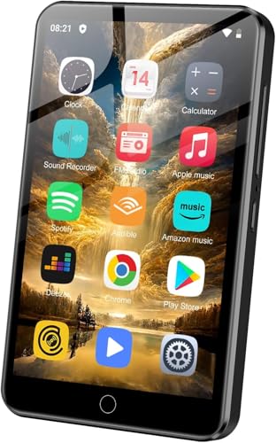 Image of MP3 Player with Bluetooth and WiFi, ZAQE 80GB Storage & Android OS, 4 inch Touch Screen, FM Radio, Kids MP3 & MP4 Player with Spotify Google Play Store, Portable Media Player (Black)