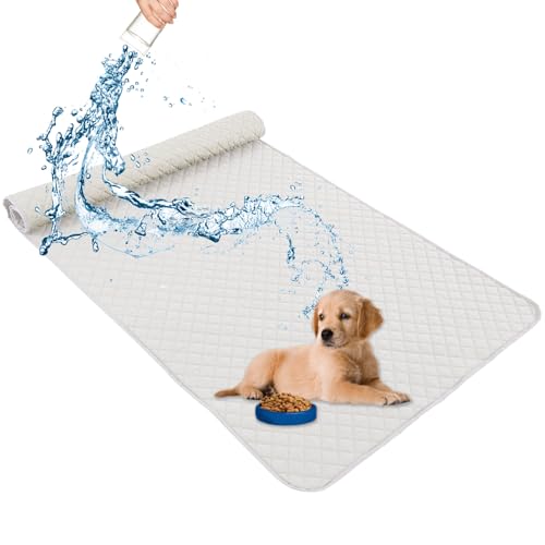 LZYLZH Waterproof Sofa Couch Protector Dog Bed Cover Pet Blanket for Furniture Non-Slip Washable Pee Pads for Puppy Large Dogs Cats (White,52x82 in)