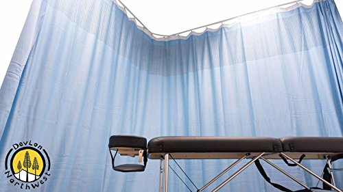 DevLon NorthWest Medical Curtains Privacy Hospital Cubicle Curtain with Flexible Track 20 Foot W x 9.3 Foot H Light Blue - Thumbnail 5