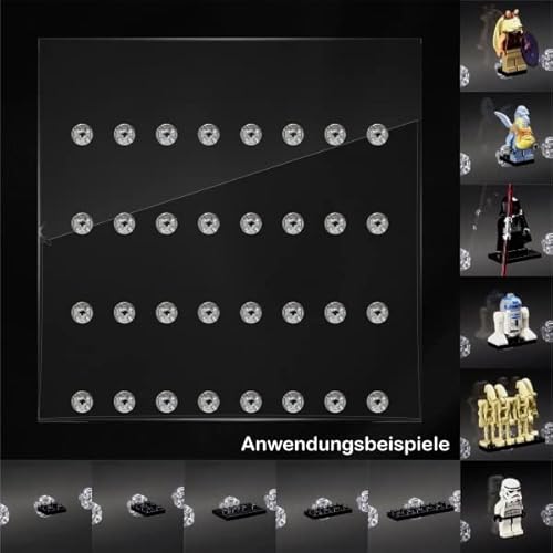 32er Inlay passend für IKEA SANNAHED Rahmen 35 x 35 Designed für Lego® minifiguren Platz für 32 Figuren