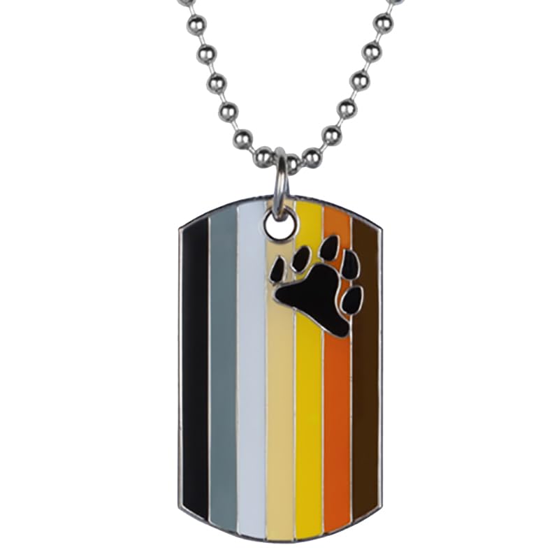COLDDOX Gender Fluid Pride Dog Tags Pendant Necklace LGBT Necklace Gay Pride Gift Rainbow Pride Necklace LGBT Jewelry Pride Gift (Lesbian Pride) (