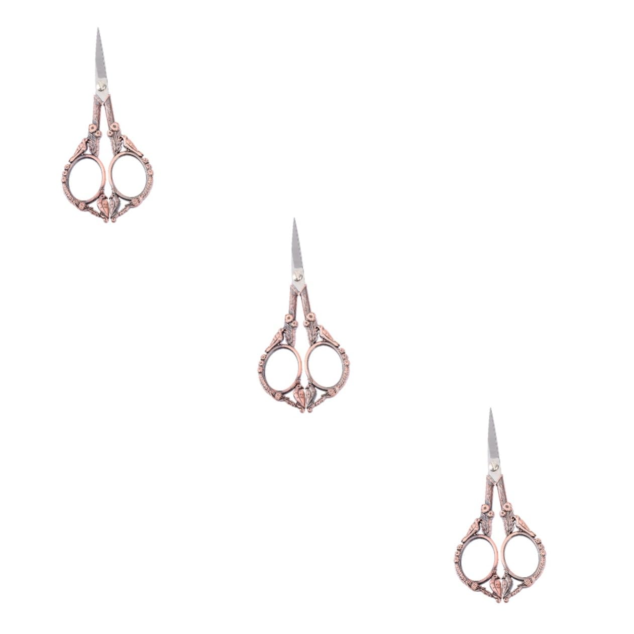 SHINEOFI 3pezzi Forbici Da Cucito Vintage Acciaio Inossidabile Con Design Retro Strumento Professionale Per Ricamo e Taglio Filo Manico Ergonomico e Leggero Per Tessuti e Lavori Manuali
