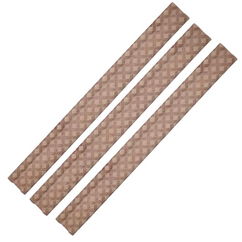 Image of Pivalo Door Bottom Sealing Strip Guard for Home 36 Inches Door Closers Adjustable Door Draft Air Stoppers Dust and Insects Repellent (Pack of 3, Light Brown, Max Door Width - 3 cm)