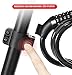 ZECHAO 5-Digit Code Bike Lock,Bike Cable Basic Self Coiling Combination Cable Bike Locks with Mounting Bracket Anti-Theft Lock Anti-Theft Lock (Color : Yellow, Size : 1.2m)