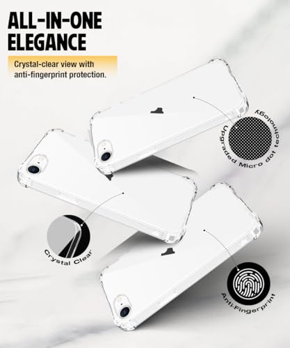 Image of WOW IMAGINE Clear Back Cover Case for iPhone 16e | iPhone 17e | Shockproof Soft TPU Case | Cushioned Edges for Ultimate Protection Back Cover Case - Transparent