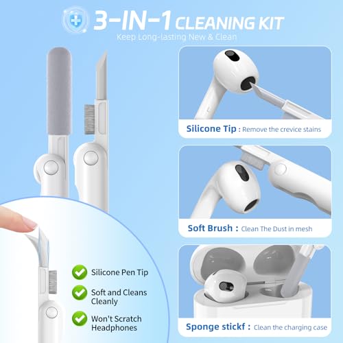 Image of for Airpods 4 Case, Ekoonpft Flower Engraved Cases for Apple AirPods 4th Generation 2024, Soft Silicone Cover for Women Girly with 3-in-1 Cleaner Kit, Keychain, Military Grade Protection