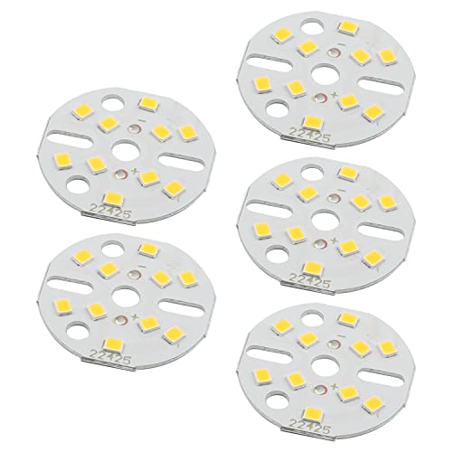Image of Othmro 5Pcs 1.22in Dia LED Chip Bulb Super Bright High Power 15-17V 3000K 2835 Aluminum LED Bulb Surface Mounted Device Light Beads Floodlight for Camper Light Bulb Home Reading Light Marine Lamps