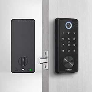 Denler DB04 Automatic WiFi Smart Door Lock, Digital Door Lock, Fingerprint Lock PIN, Manual Key Access min 32-45mm Doors 3 Years Warranty