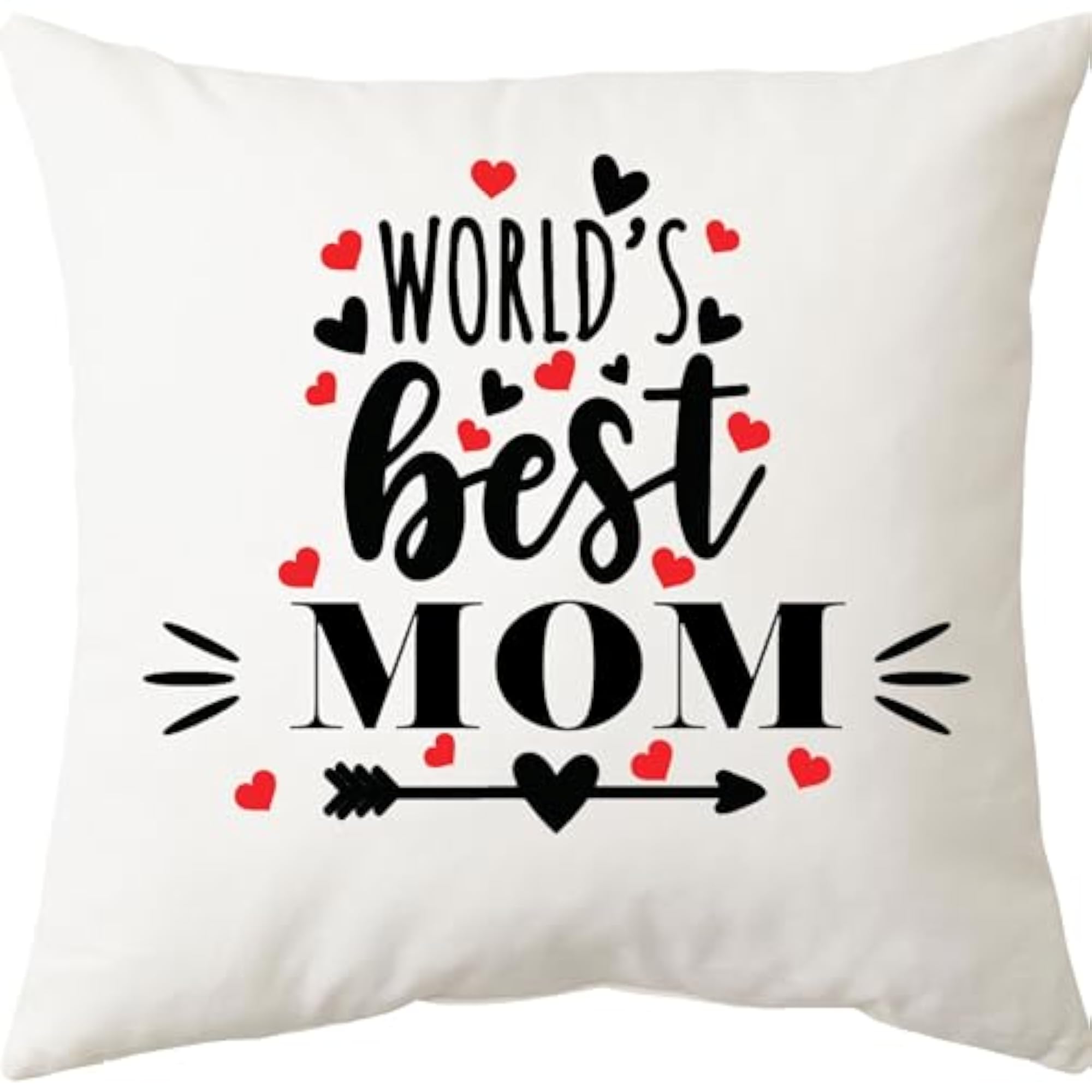 World's Best Mom Design Cushion with Keychain Gift