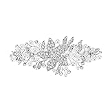 Diseño único: las flores están rodeadas de brillantes diamantes de imitación y perlas, añadiendo un encanto especial a tu cabello y aspecto.