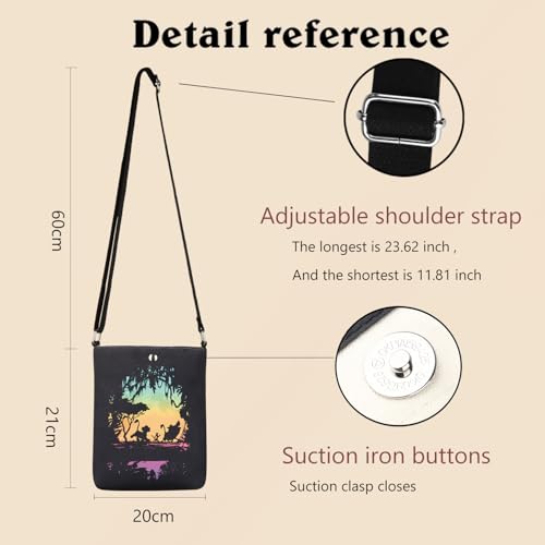 XYANFA Lion Cartoon Inspired Crossbody Bag Lion Lover Gift Kingdom Gift Cartoon Movie Fans Purse Shoulder Bag2