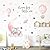 Yovkky Dream Big Little One Elephant Wall Decals, Peel and Stick Wall Stickers Pink Hot Air Balloon Grey Stars Nursery Decor, Home Kitchen Room Decorations Boys Girls Kids Bedroom Art Party Supplies