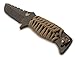 Benchmade - Fixed Adamas 375 Knife, Drop Point Blade with Spine Serrations, Plain Edge, Coated Finish, Black Handle, Black Sheath, Made in the USA