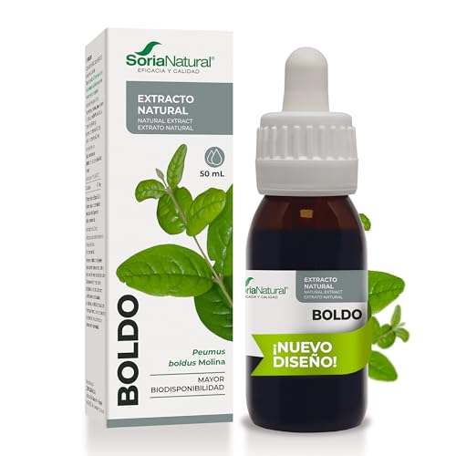 Soria Natural Boldo Extracto - Favorece la Depuración Hepática, Apoya la Digestión y Ayuda a Eliminar Líquidos - 100% Puro - Suplemento de Boldo para la Salud de los Hepática - Botella de 50 ml