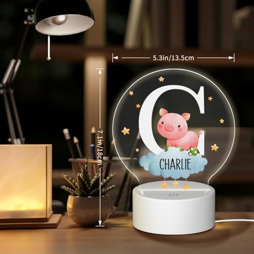 Lámpara de Mesa de Noche con Animales del Bosque Personalizable miniatura 6