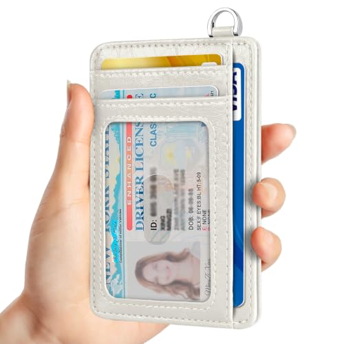 Image of Slim Minimalist Front Pocket Wallet, RFID Blocking Credit Card Holder Wallet with Integrated D-Shackle for Men Women