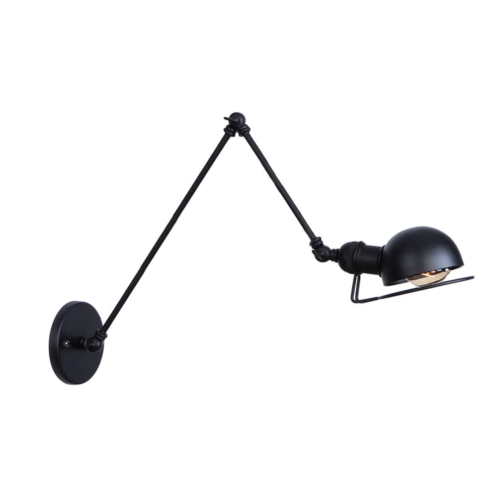 FYZDLAOR Lighting Industrial Vintage Style 1 Light Wall Sconces Adjustable Swing Arm Wall Sconce,for Dining Room,Living Room,Foyer, Coffee Shop,etc(E27)