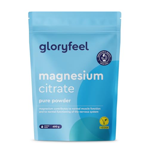Magnesiumcitrat Pulver 600 g – Für Muskeln, Nerven & Elektrolythaushalt* – elementares Magnesium, ideal für Sportler – gut dosierbar, leicht löslich und vegan – laborgeprüfte Qualität