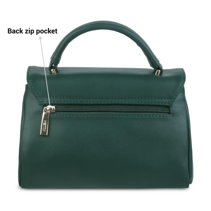 Image of Metro Women Classic Textured Handbag with Detachable Strap